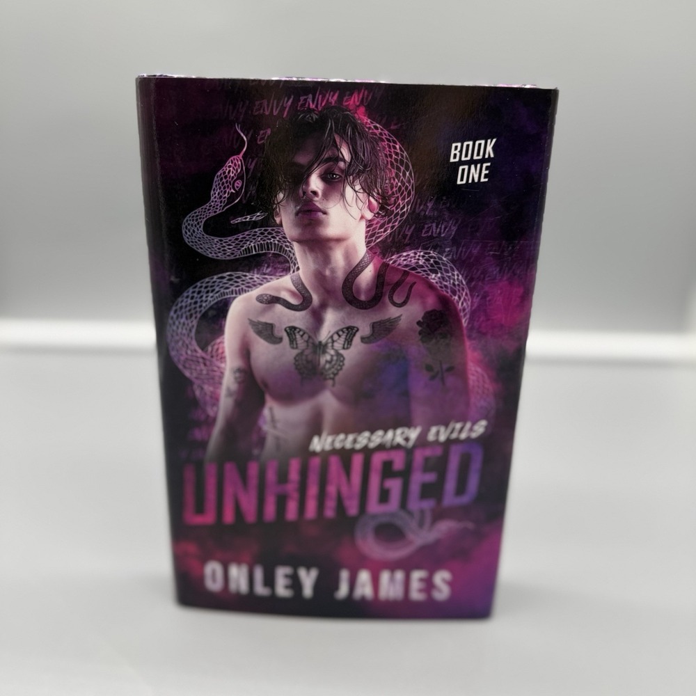 Unhinged Onley James Hardcover Necessary Evils Book 1 MM Dark Romance LGBTQ